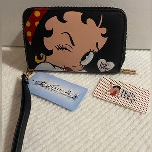 Betty Boop Black and Red Wallet Wristlet
